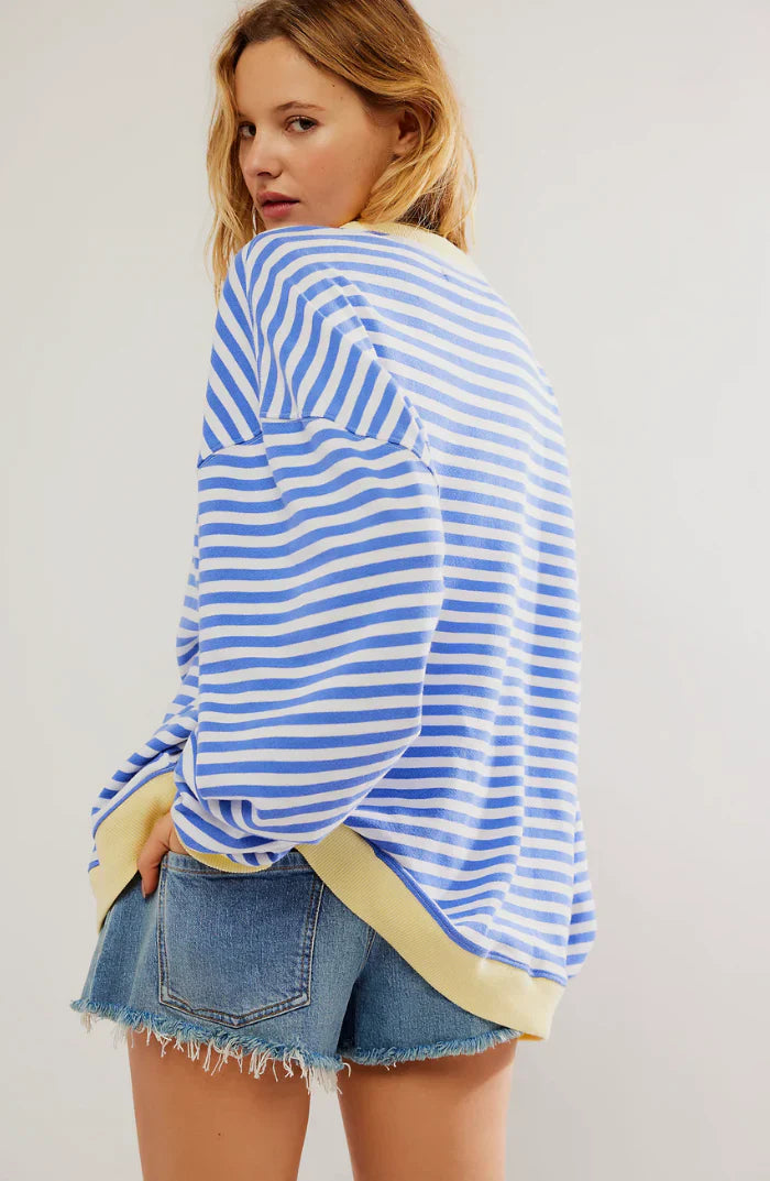 Ellie | Gestreifter Oversized-Pullover