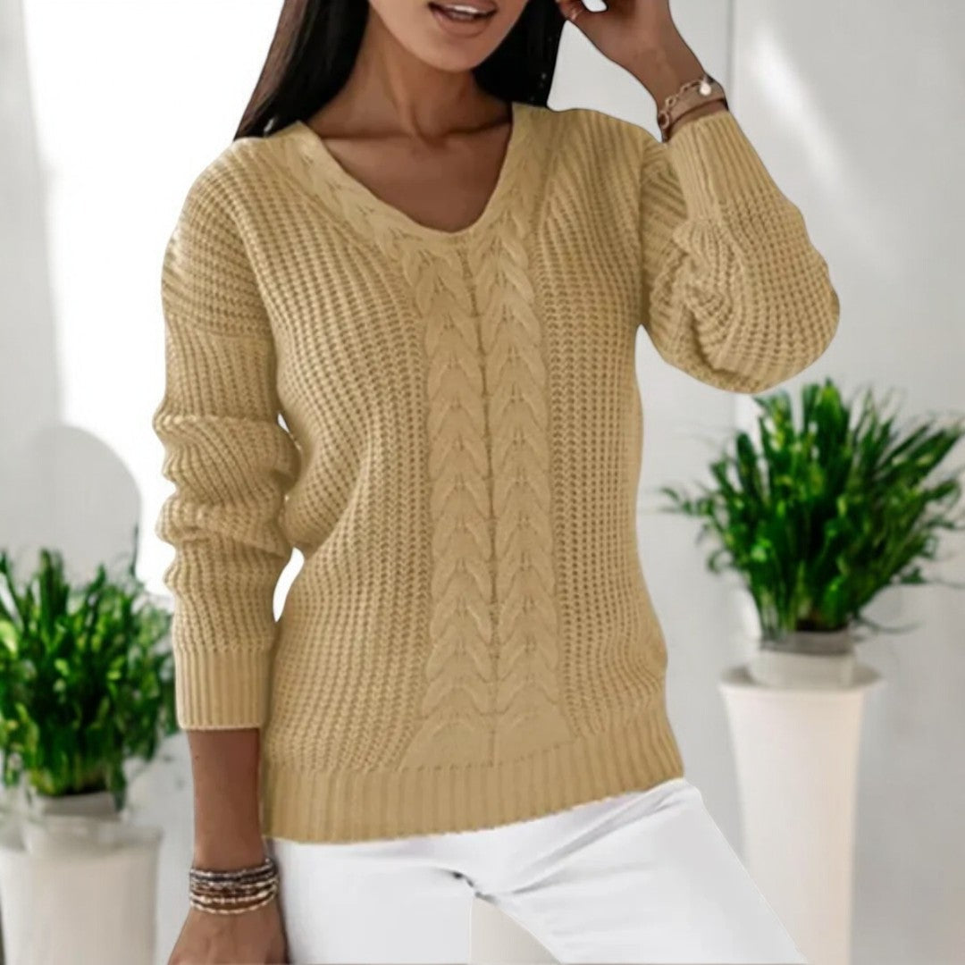 Thea | Eleganter Zopfmuster-Pullover