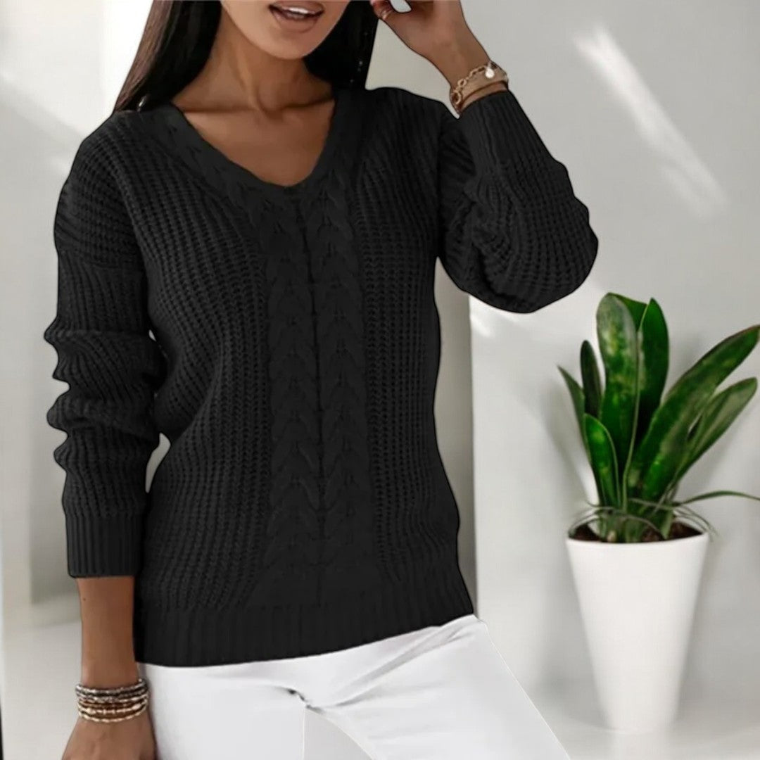 Thea | Eleganter Zopfmuster-Pullover