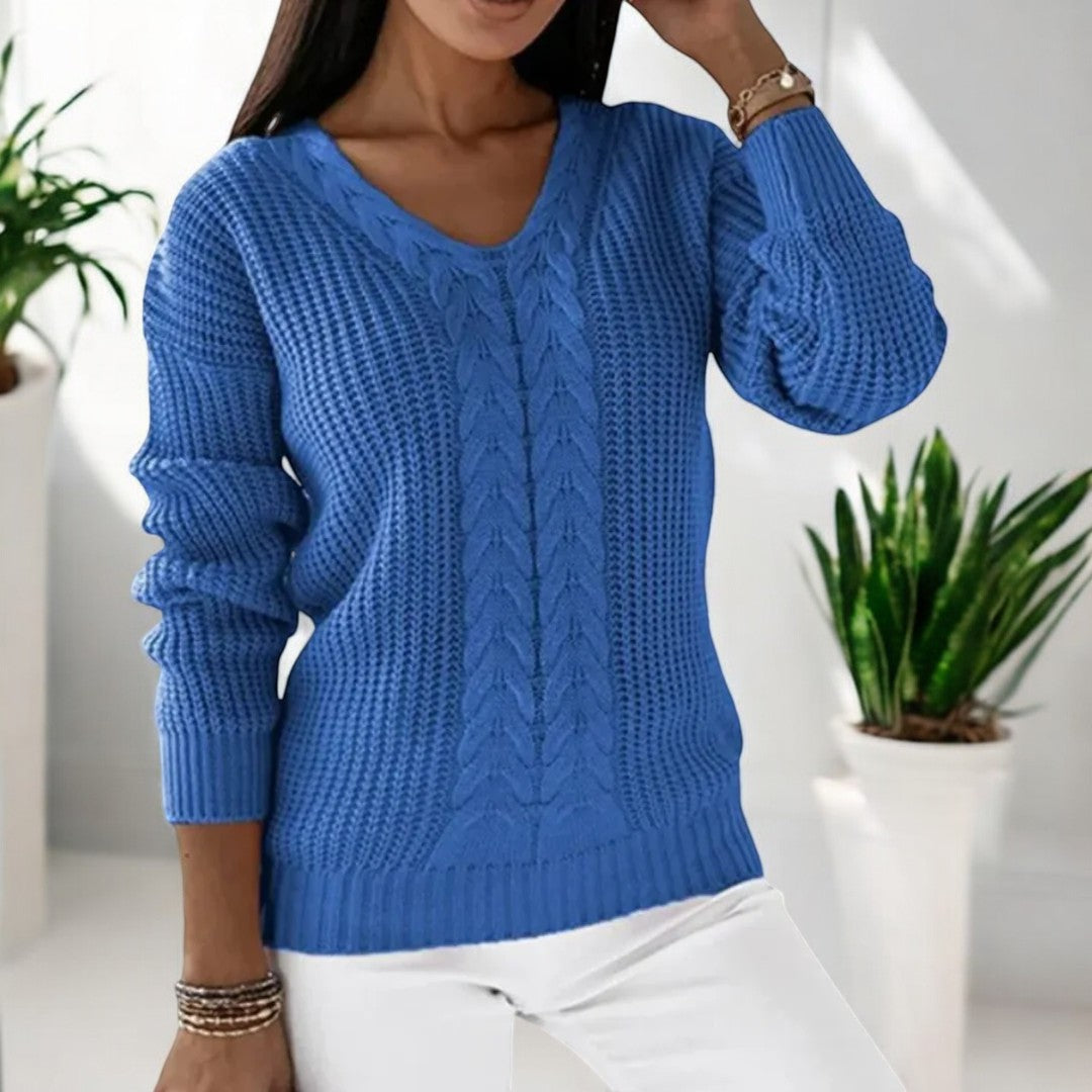 Thea | Eleganter Zopfmuster-Pullover